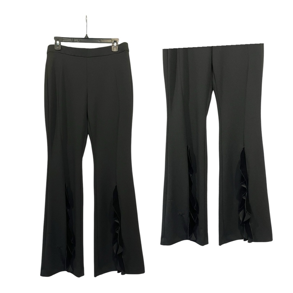 NWT INC Glam pants in deep black. Wide leg, mid rise